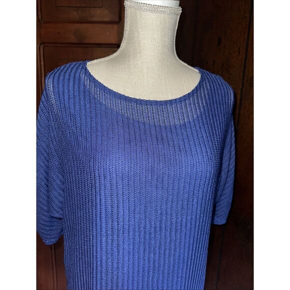 Womens Elementz Blouse Attached Camisole - Blue XL - Picture 2 of 6